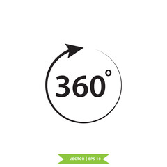 360 degree icon logo design template