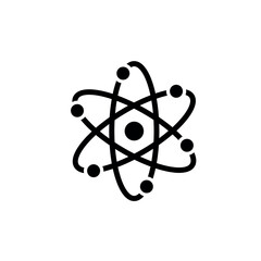 Atom icon vector flat style illustration