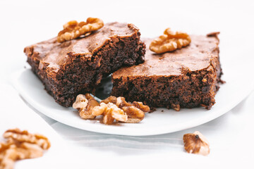 chocolate brownie with nuts