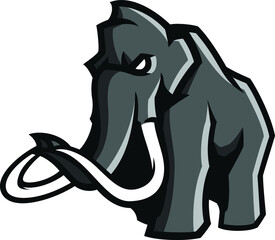 Edgy Design of Mammoth with Giant Ivory (Tusks)