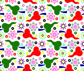 colorful  vector abstract seamless pattern 