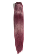 multiple pieces clip in straight claret red human hair extensions