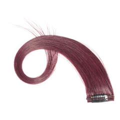 single pieces clip in straight claret red human hair extensions