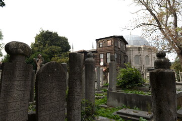 The old cemetery at the mosque in the city's Eyup Sultan district of Istanbul. Turkey