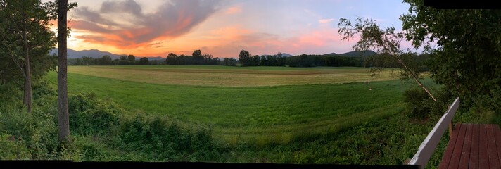 sunset in the field