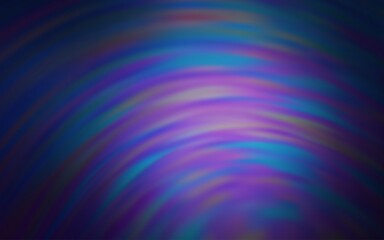 Dark BLUE vector background with bent lines. Creative illustration in halftone style with gradient. Colorful wave pattern for your design.