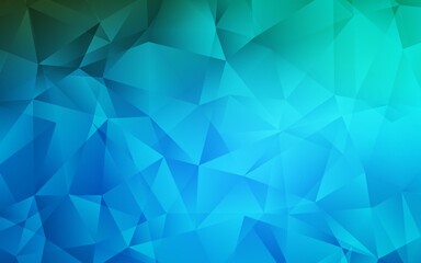 Dark BLUE vector polygonal template. A sample with polygonal shapes. Pattern for a brand book's backdrop.