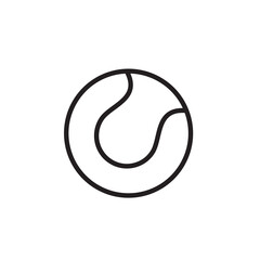 Tennis ball icon vector logo illustration