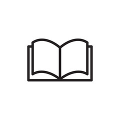 Book icon vector logo template flat style