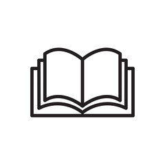 Book icon vector logo template flat style