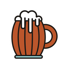 beer wooden jar drink international day fill style
