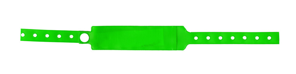 Brightly colored medical band commonly used in hospitals to identify patients