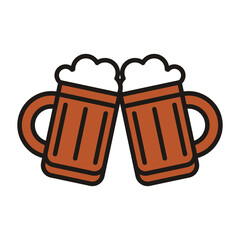 wooden beers jars drink international day fill style