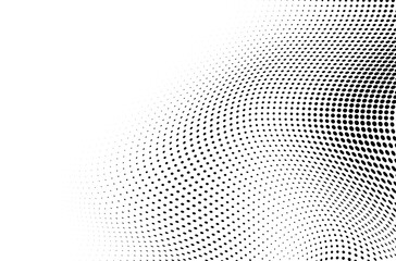 Naklejka premium The halftone texture is monochrome. Vector chaotic background