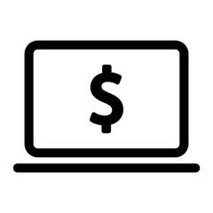 emoney on laptop icon