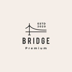 bridge hipster vintage logo vector icon illustration
