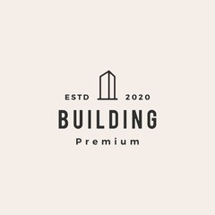 Fototapeta premium building hipster vintage logo vector icon illustration