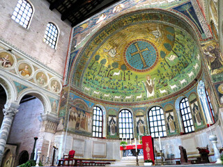 Fototapeta premium The medieval church of Basilica of Sant'Apollinare in Classe, Ravenna, ITALY