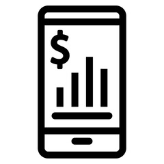 Trading by mobile phone with chart