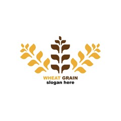 Grain wheat logo concept, Agriculture wheat Logo Template vector icon
