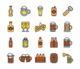 bundle of beer international day icons