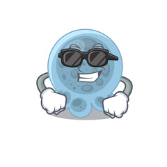 Fabulous pasteurella cartoon character wearing classy black glasses