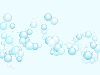 Soap foam bubbles, shampoo soapy effect background