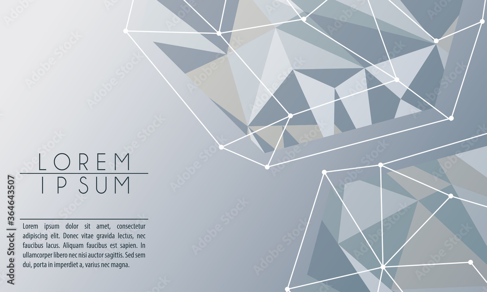 Poster gray color polygonal space background