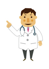 Fototapeta premium 医者のイラスト。人物素材。医療関係。