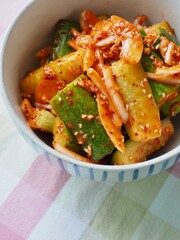 한국의 음식 오이 야채무침, 오이 채샐러드 
