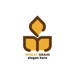 Grain wheat logo concept, Agriculture wheat Logo Template vector icon
