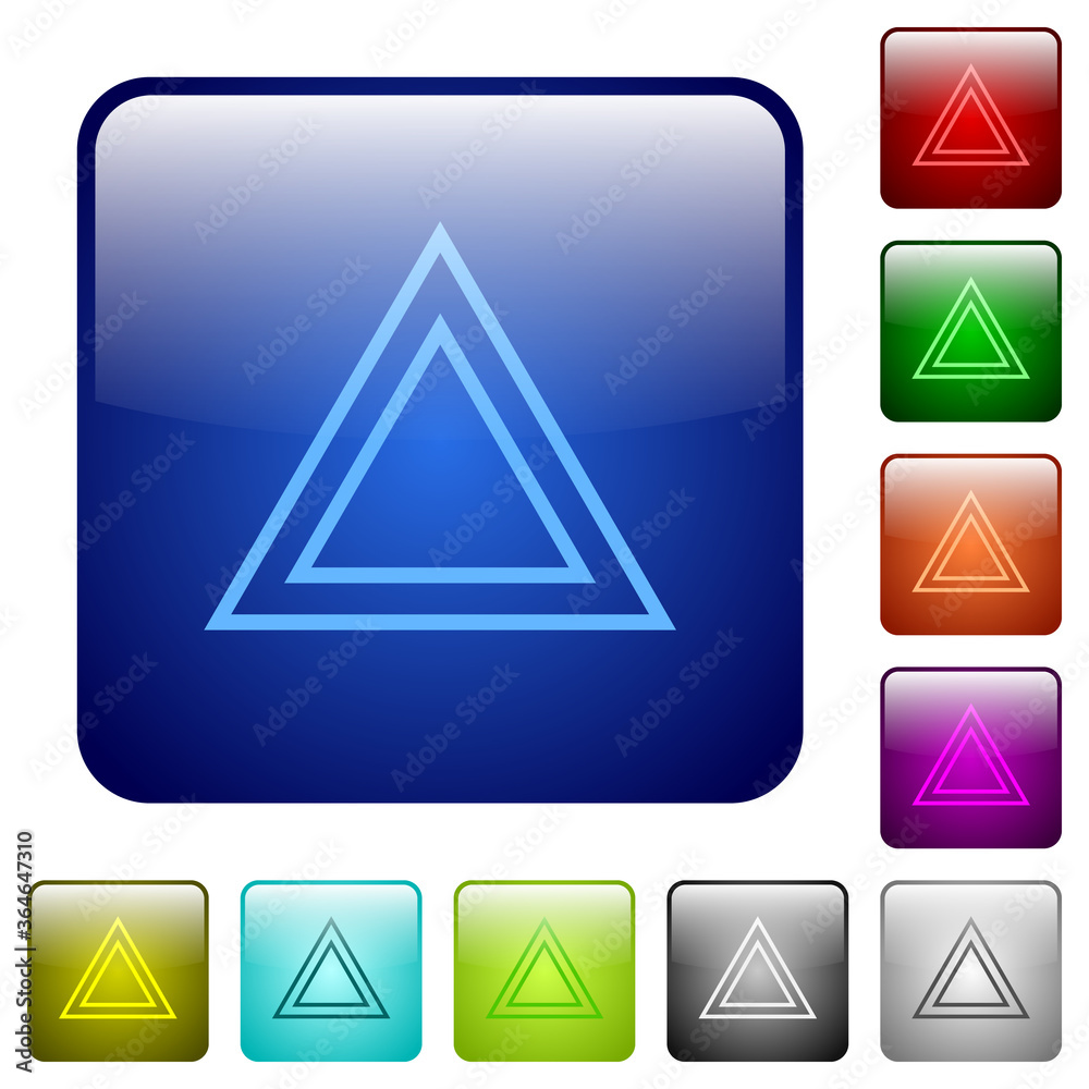 Sticker Traffic emergency triangle color square buttons