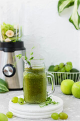 Green Vitamin Smoothie with Young Pea Shoots
