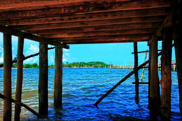 Under the pier in Batam Indonesia