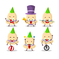 Cartoon character of summer hat with various circus shows