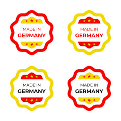 Made in Germany vector illustration design for business and product symbol in red and yellow colors