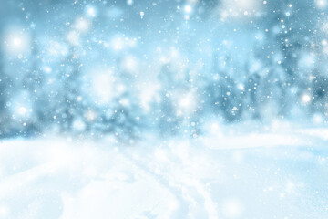 Winter background of snow and the frost with free space for your decoration. Christmas background.