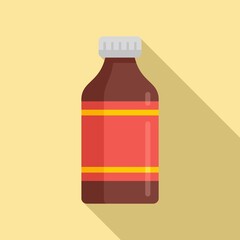 Medicine cough syrup icon. Flat illustration of medicine cough syrup vector icon for web design