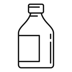 Cough syrup icon. Outline cough syrup vector icon for web design isolated on white background