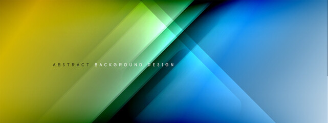 Fototapeta premium Motion concept neon shiny lines on liquid color gradients abstract backgrounds. Dynamic shadows and lights templates for text