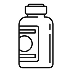 Healthcare cough syrup icon. Outline healthcare cough syrup vector icon for web design isolated on white background