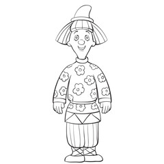 sketch of a fair toy, coloring book, cartoon illustration, isolated object on a white background, vector illustration, eps