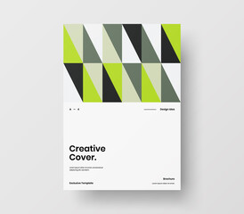 Amazing business presentation vector A4 vertical orientation front page mock up. Modern corporate report cover abstract geometric illustration design layout. Company identity brochure template.