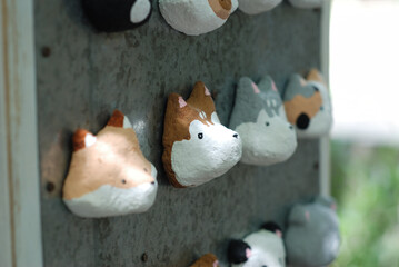 Sculpture Lovely Dog, made from Papier Mache