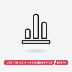 Graphic icon vector. Chart sign
