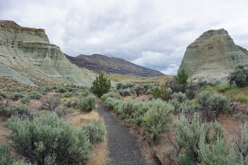 Fototapeta na wymiar Hiking Trail in John Day Fossil Beds National Monument (Sheep Rock district) - Oregon, USA