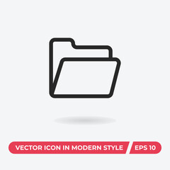 Folder icon vector. File sign