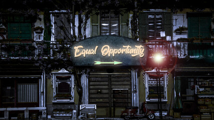 Street Sign EQUAL OPPORTUNITY