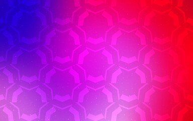 Light Pink, Blue vector template with curved lines. An elegant bright illustration with gradient. Colorful wave pattern for your design.
