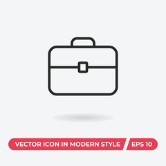 Briefcase icon vector. Suitcase sign